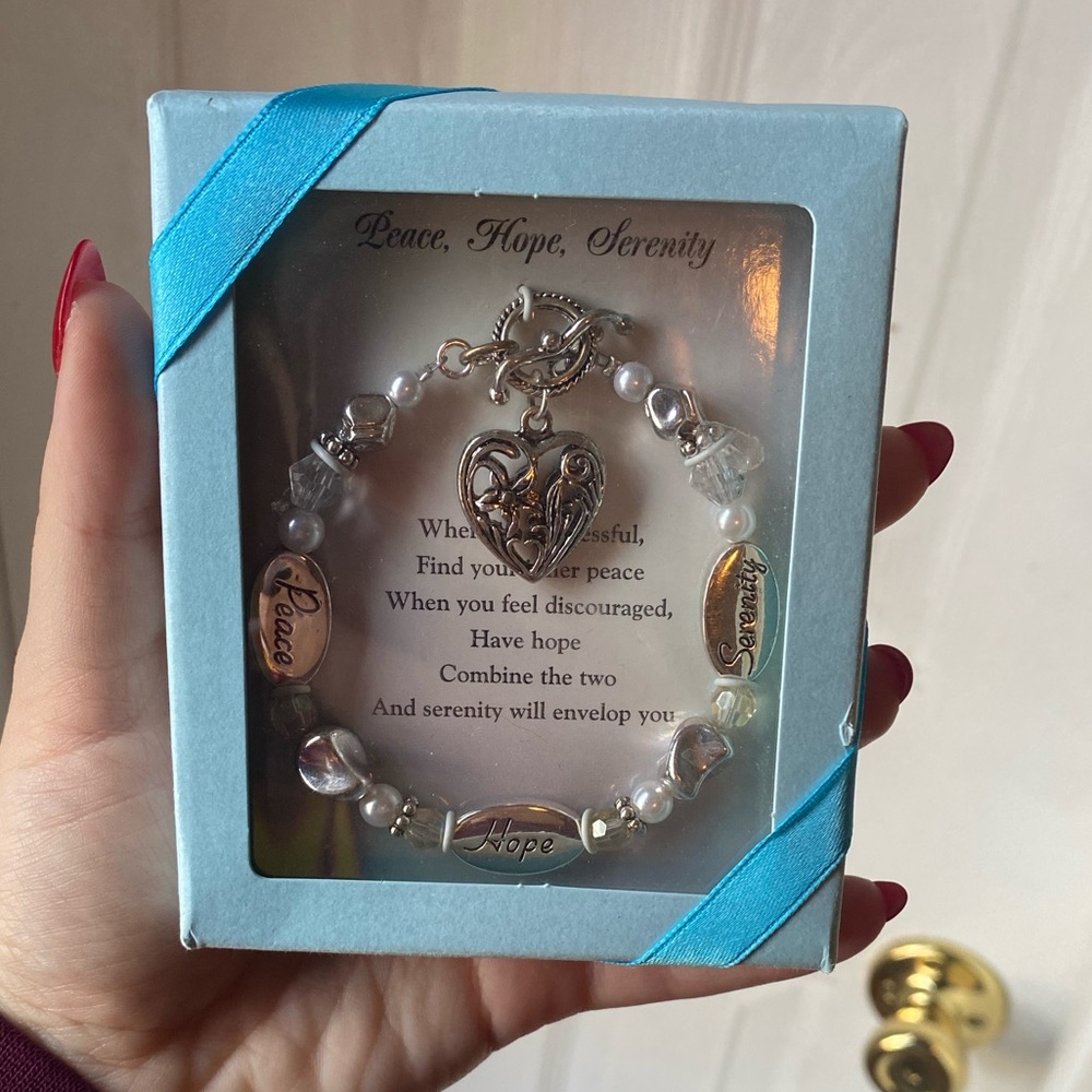 NIB Peace, hope, serenity bracelet